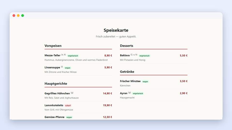 Menü ve Alerjen Bilgisi — WordPress Plugin